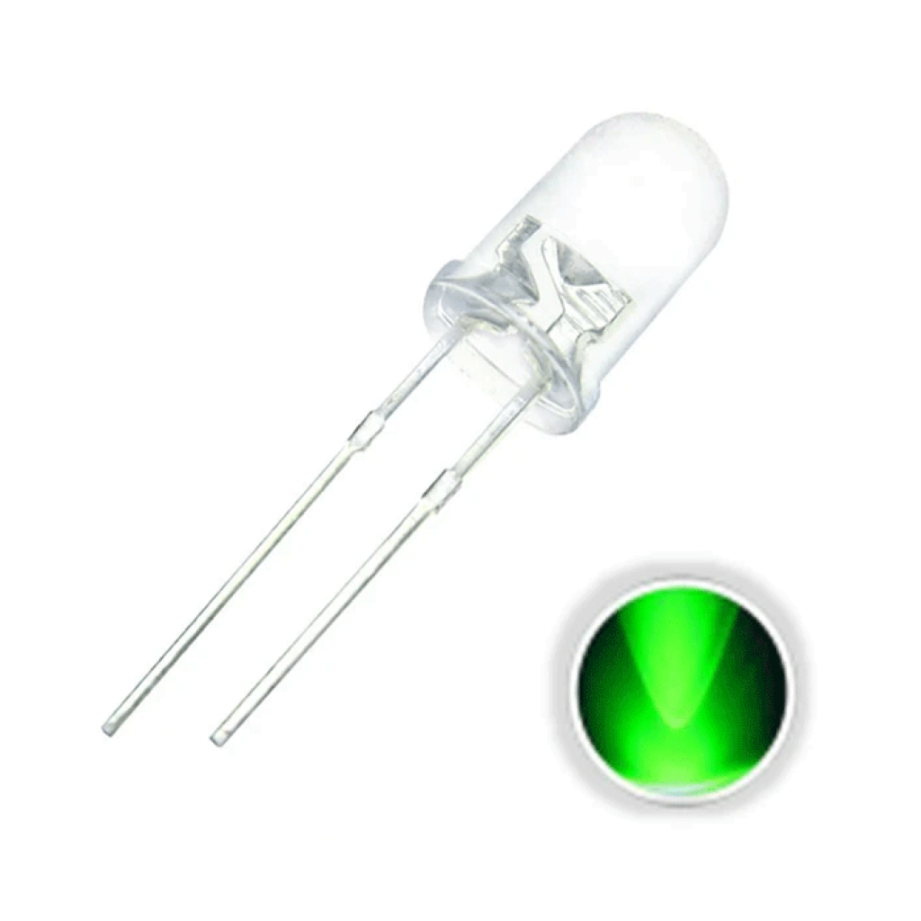 Светодиод F5 5мм цветной 3.3V (прозрачный)