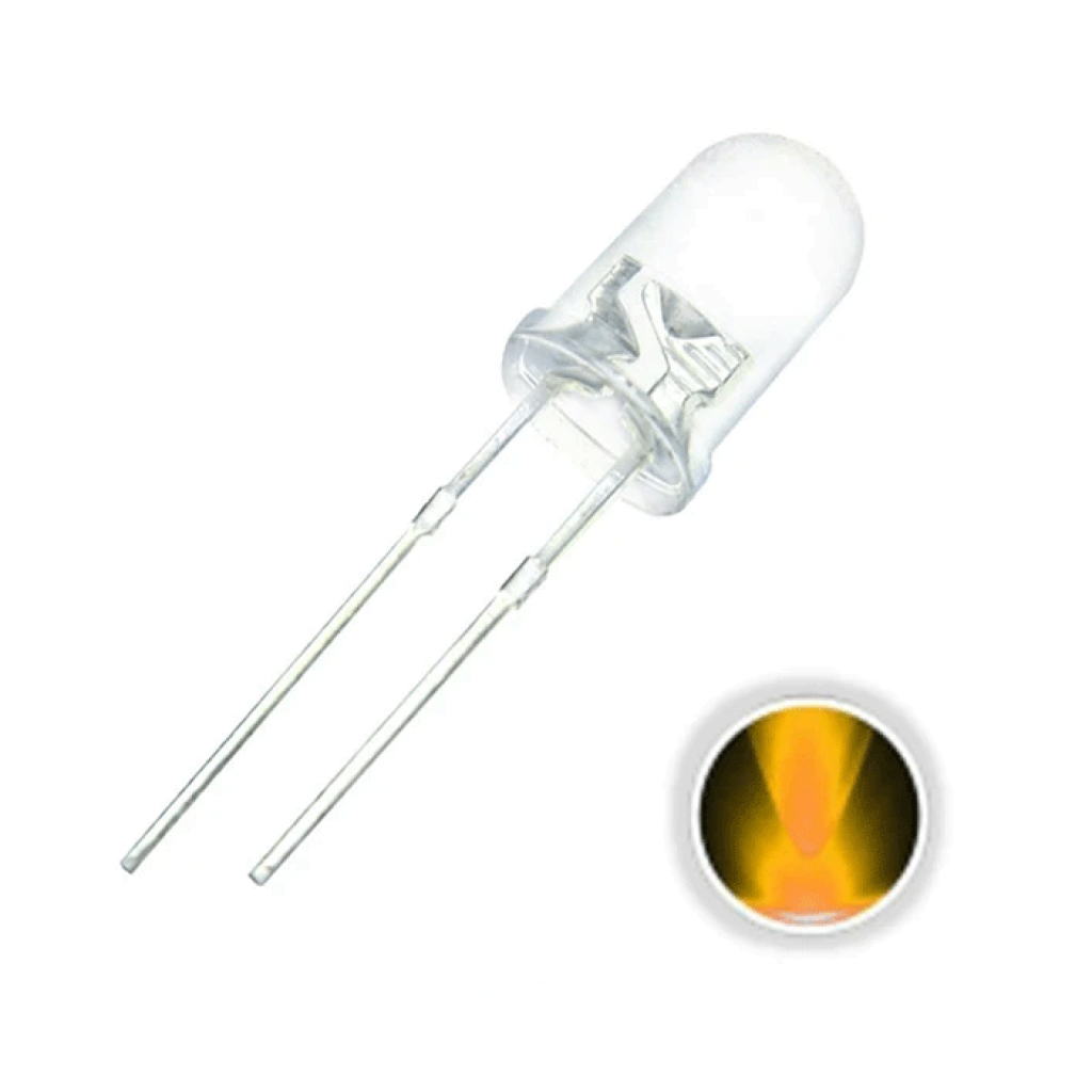 Светодиод F5 5мм цветной 3.3V (прозрачный)