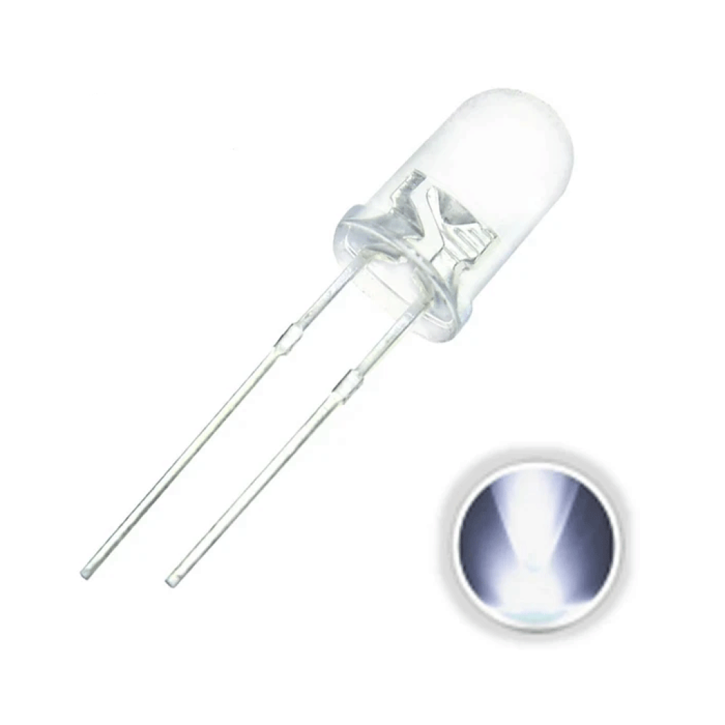 Светодиод F5 5мм цветной 3.3V (прозрачный)