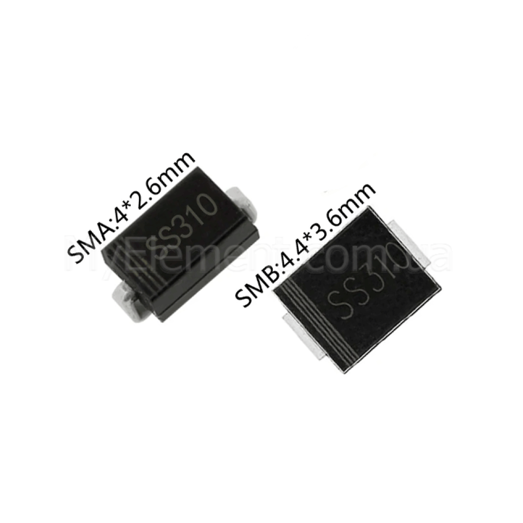 Діод Шотткі SS310 корпус SMA (100V 3A)