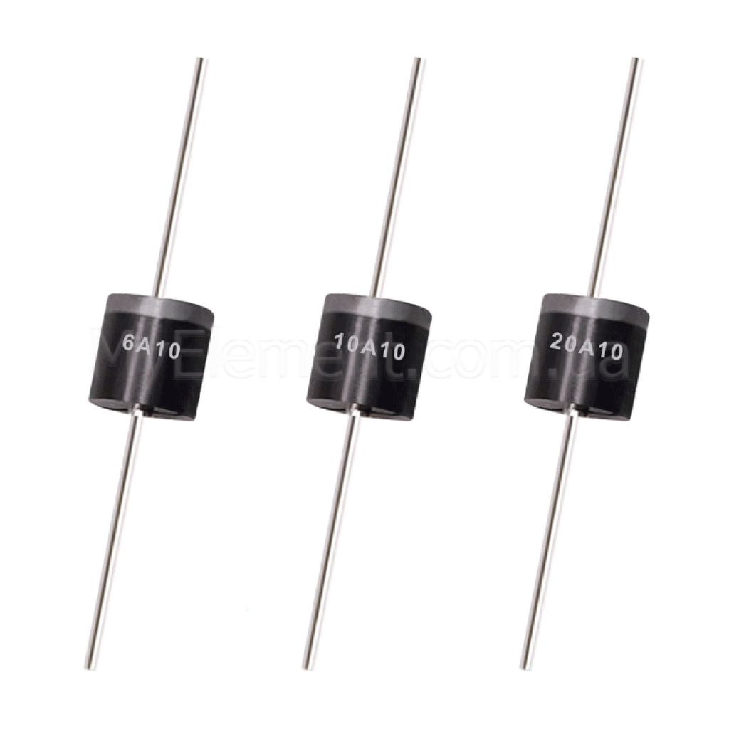 Диод выпрямительный 6A10 корпус DO-15 (6A 1000V)