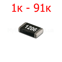 SMD резистор 1206 5% (1к-91к)