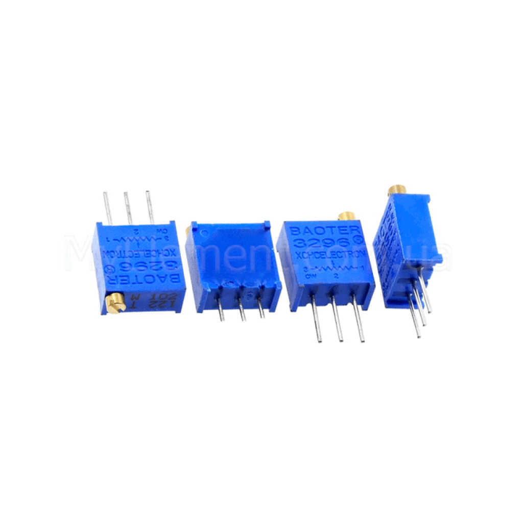 Потенциометр 3296W W100-(10R)/ W500-(50R)/ W101-(100R)/ W201-(200R)/  W501-(500R)/ W102-(1K)/ W202-(2K)/ W502-(5K)/ W103-(10K)/ W203-(20K)/ W503-(50K)/ W104-(100K)/ W204-(200K)/ W504-(500K)/ W105-(1M)/ W205-(2M)