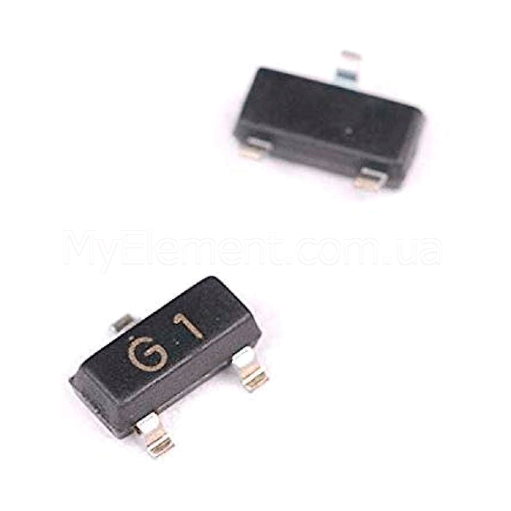 Биполярный транзистор 2N5551 (MMBT5551LT1G) G1 (0.6A 180V) корпус SOT-23