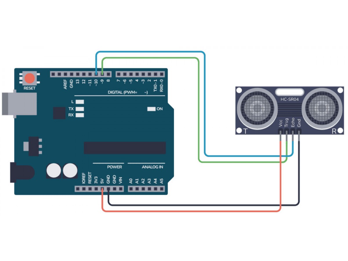 Инструкция по подключению ультразвукового датчика HC-SR04 к Arduino