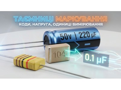 Маркування конденсаторів: таблиці, розшифровка кодів 