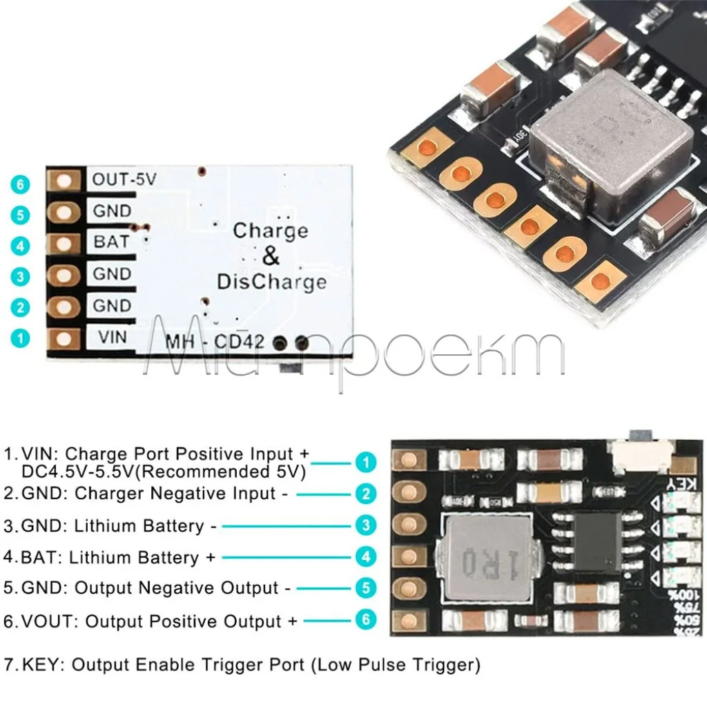 MH-CD42 Контролер заряду-розряду модуль захисту Li-Ion 18650 1S 4.2В 2А