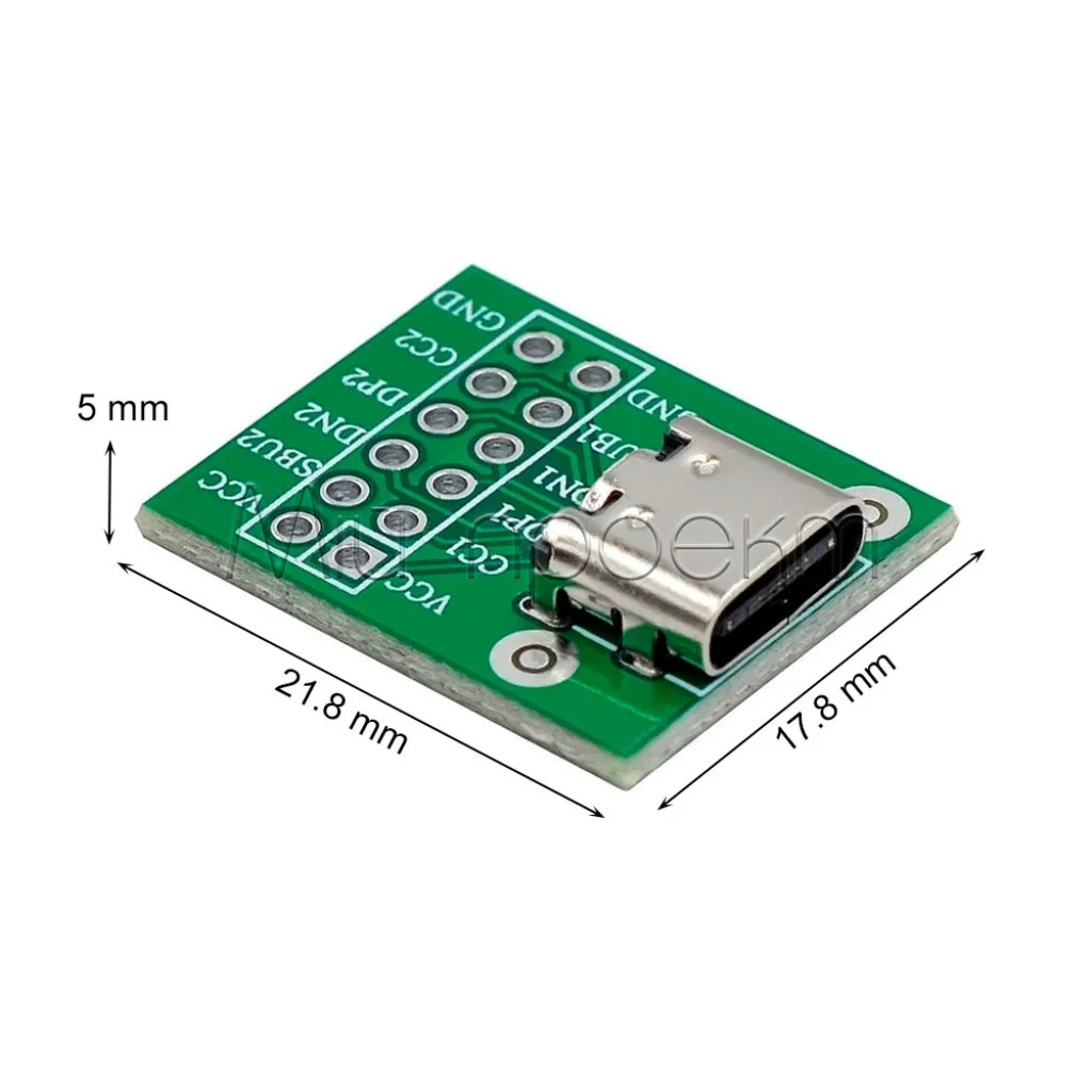 HW-189 USB3.1 Type-C гнездо (разъем) на плате мама (12 пин)