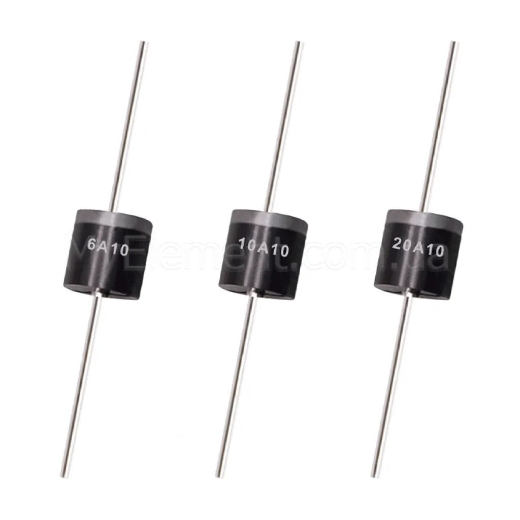 Диод выпрямительный 10A10 корпус DO-15 (10A 1000V)