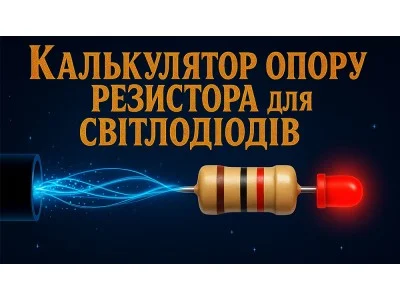 Калькулятор сопротивления резистора для светодиодов
