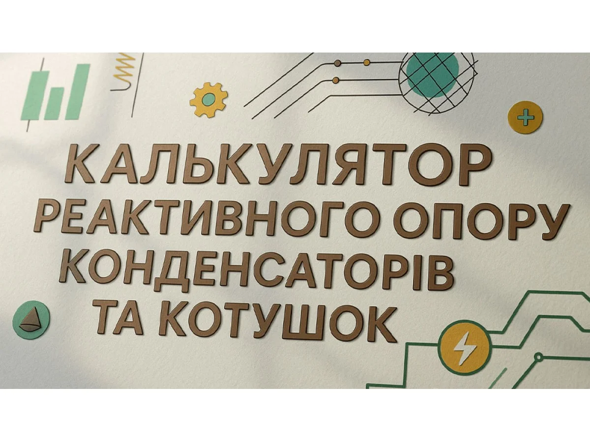 Калькулятор реактивного сопротивления конденсаторов и катушек