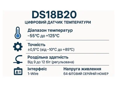Подключение датчика температуры DS18B20 к Arduino