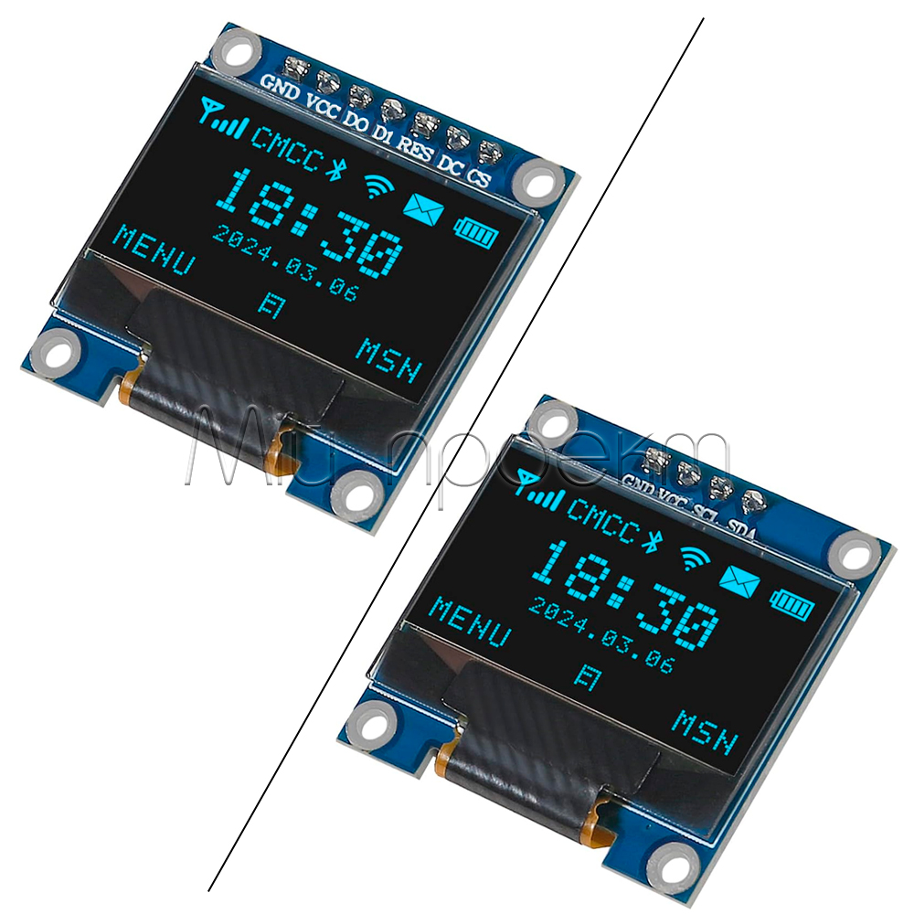 SSD1306 | 0,96″ OLED, 128x64, I2C/SPI, 3,3–5В ✓ Arduino/ESP