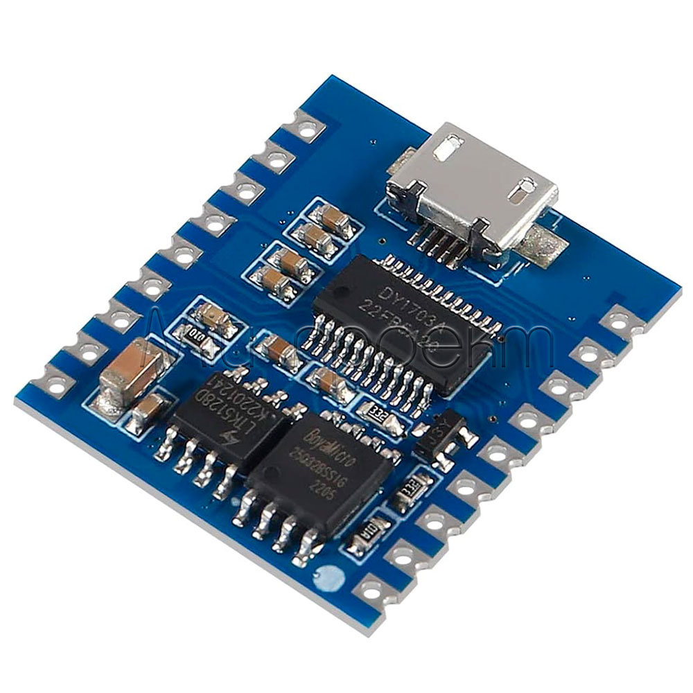 DY-SV17F аудиомодуль | 5V, UART, MP3/WAV ✓ Усилитель 5W