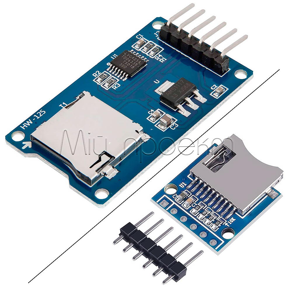 SPI адаптер для MicroSD | 3.3–5V, до 32GB⚡Працює з Arduino