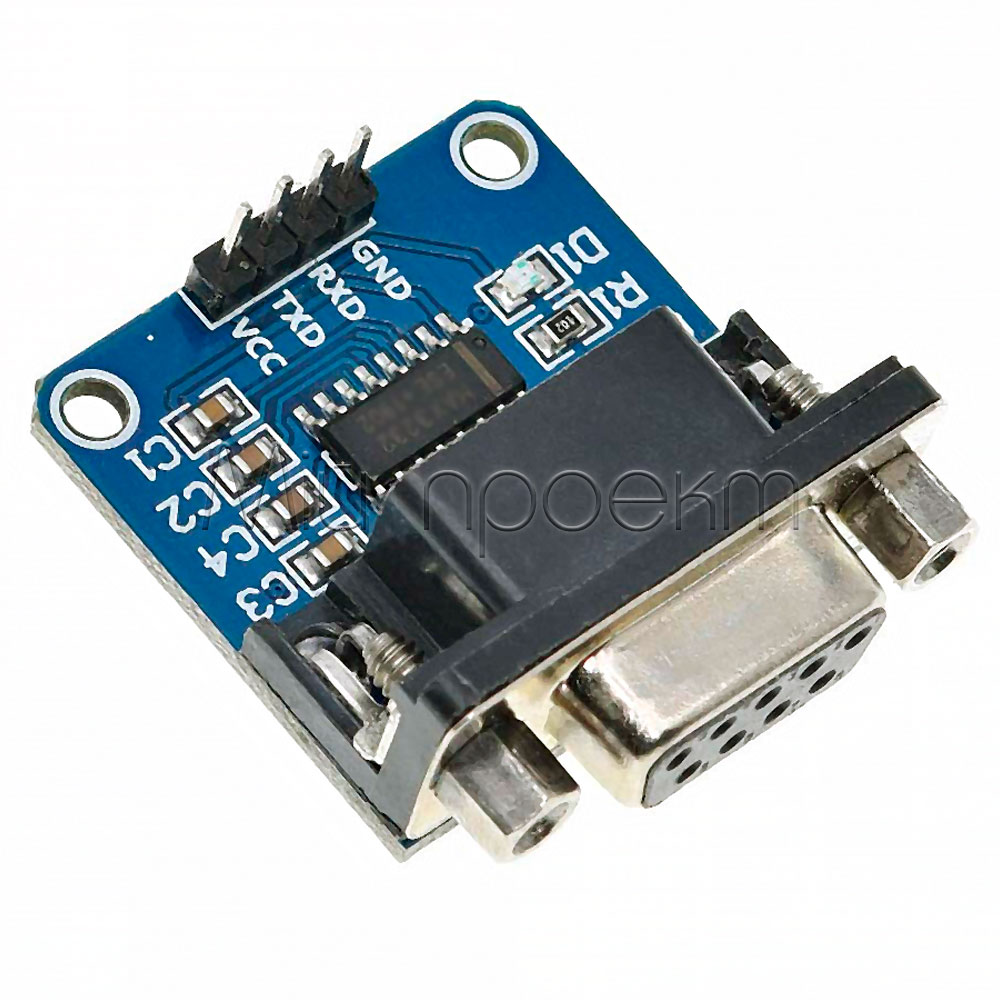 MAX3232 RS232↔TTL модуль | 3.3–5V, DB9 ✓ Arduino сумісн.