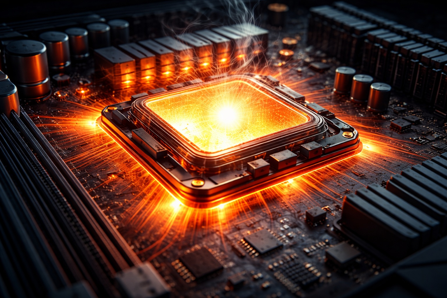 Тепловизионное изображение электронной платы