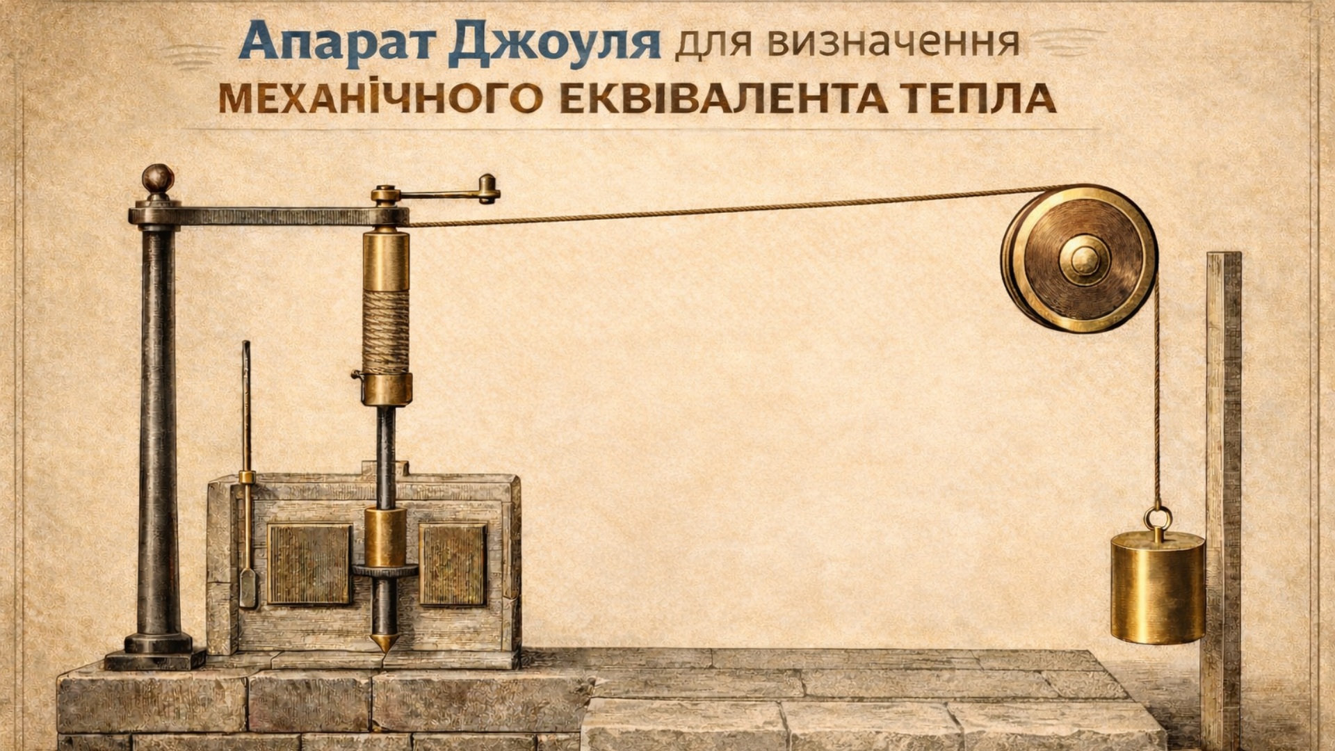 Аппарат Джоуля для определения механического эквивалента тепла