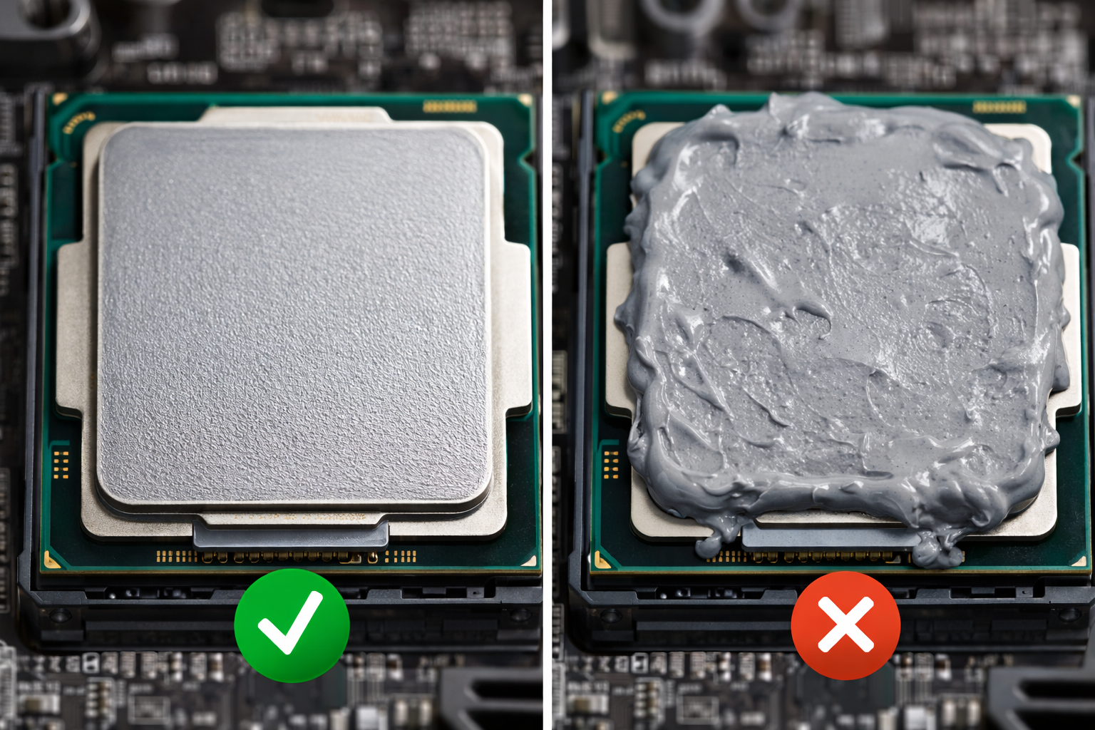 Правильное нанесение термопасты