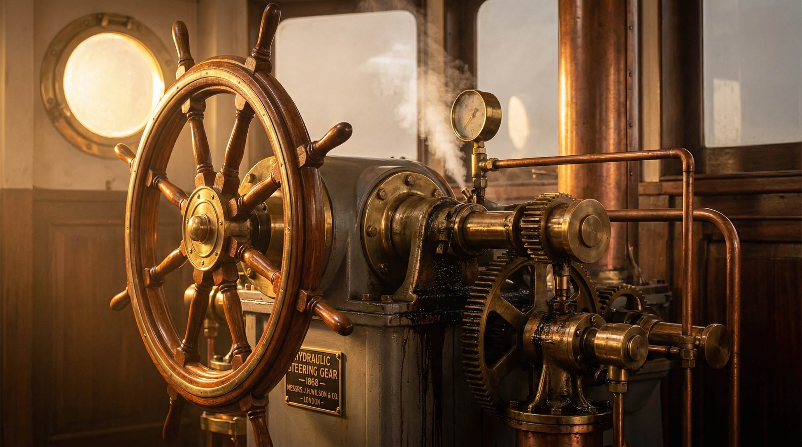 Гидравлический сервомеханизм 19 века